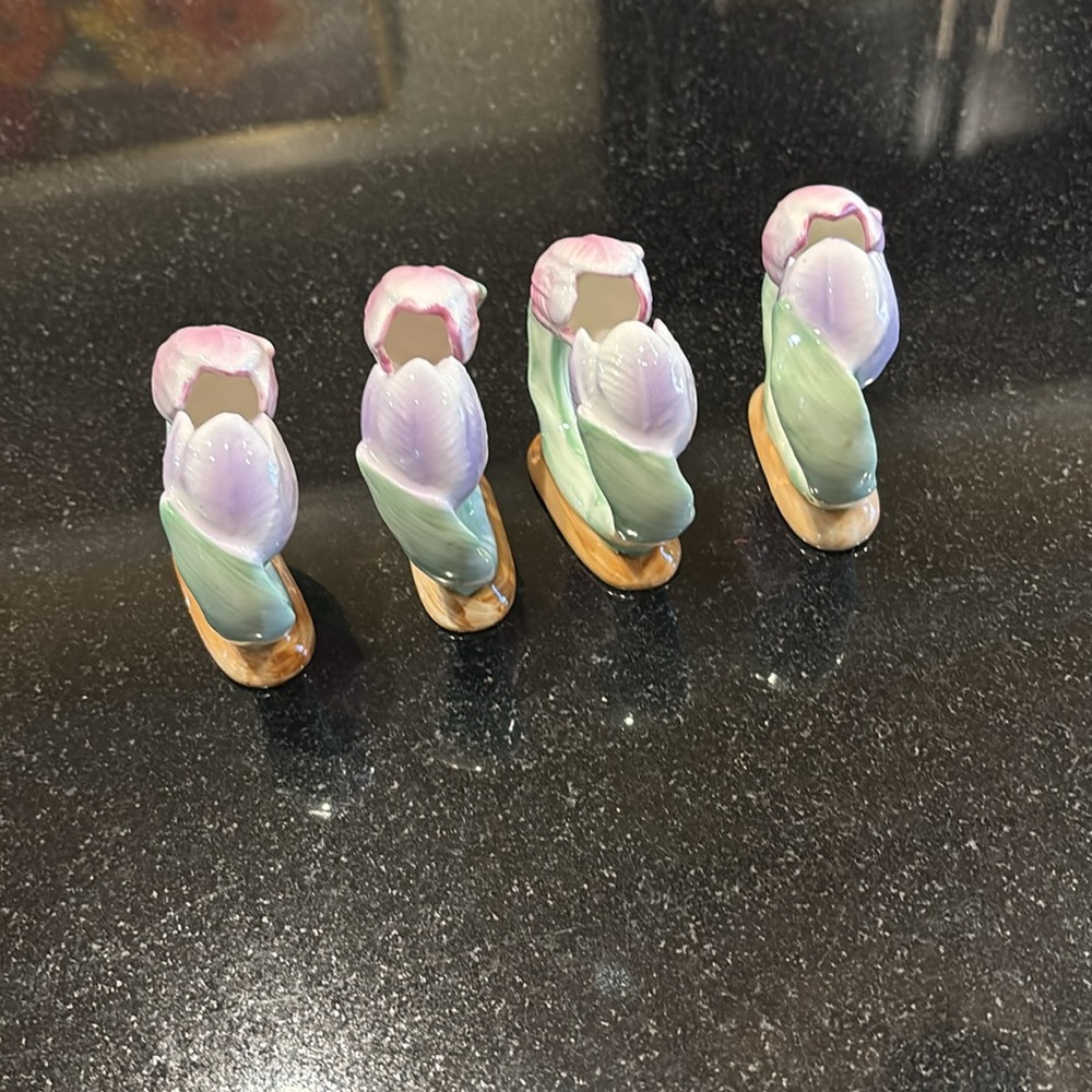 ❤️FINAL❤️Vintage Pia tulip napkin ring set - Picture 2 of 5